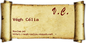 Végh Célia névjegykártya